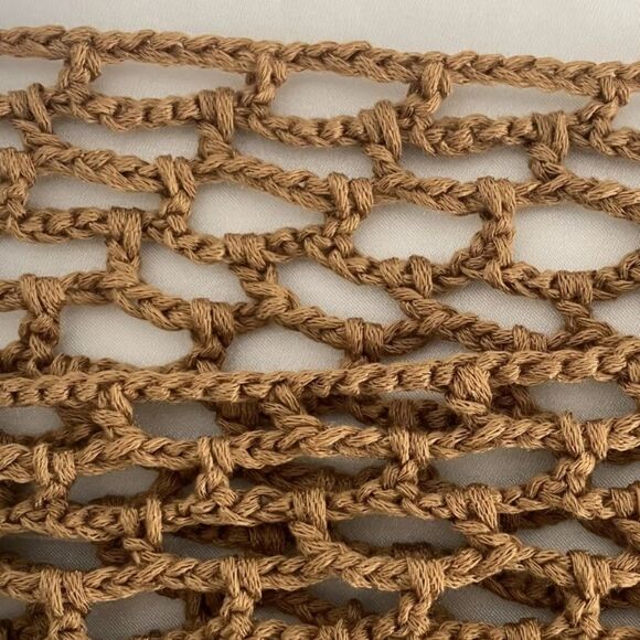 New Bohohemin Khaki Crochet Fringe Skirt Swimsuit Cover Up - Picture 3 of 9